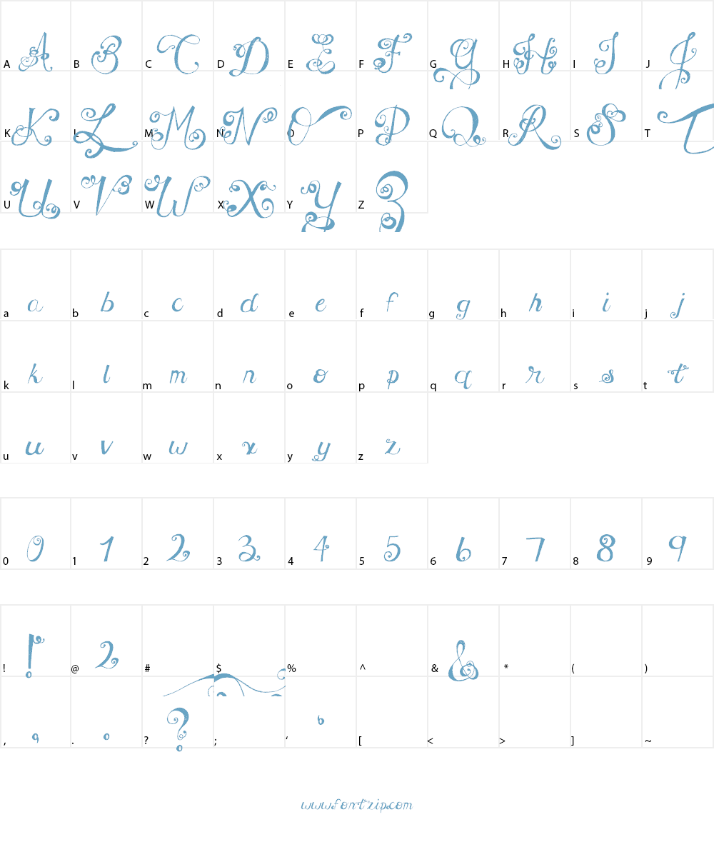 MTF Under Your Skin Font Character